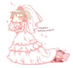  aoki_ume charlotte_(madoka_magica) crossover dress hidamari_sketch lowres mahou_shoujo_madoka_magica wedding_dress yuno 