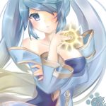  artist_request blue_eyes blue_hair hair_over_one_eye league_of_legends sona_buvelle 