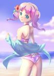  1girl bikini blue_eyes kawagoe_pochi original pink_hair solo swimsuit 