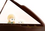  2girls blonde_hair blue_eyes child instrument k-on! kotobuki_tsumugi multiple_girls piano saitou_sumire tagme younger 