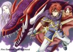  1boy 2girls dragon fire_emblem redhead roy sword 