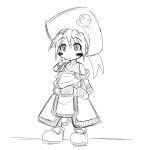 1girl blush_stickers child guilty_gear long_hair may_(guilty_gear) oversized_clothes ponkotsu ponytail sketch solo younger 