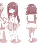  3girls backpack bag child holding_hands jakuzure_nonon kill_la_kill kiryuuin_satsuki long_hair matoi_ryuuko multiple_girls sea_(azure_pastel) short_hair skirt young 