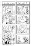  1boy 1girl bodysuit braid breasts coin comic gloves hat hjm kyoukai_senjou_no_horizon long_hair mary_stuart money monochrome piggy_bank scar scarf tenzou_crossunite translation_request 