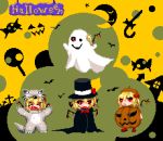  bad_id chibi costume flandre_scarlet ghost halloween hat jack-o'-lantern lowres pedoroiya pixel_art pumpkin touhou 