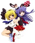   rabbit_ears cat_ears cat_tail chibi furude_rika higurashi_no_naku_koro_ni houjou_satoko maebara_keiichi nekomimi  