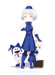  bad_id bare_shoulders blonde_hair boots dress elizabeth elizabeth_(persona) gloves hairband harano hat jack_frost persona persona_3 short_hair silver_hair sleeveless smile 