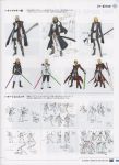  absurdres blazblue blonde_hair character_sheet concept_art dual_wield dual_wielding glasses gloves highres jin_kisaragi male military military_uniform official_art sword uniform weapon 
