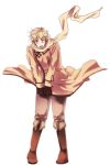  axis_powers_hetalia blonde_hair blush boots coat embarrassed gloves jacket marylin_monroe_moment open_mouth russia_(hetalia) scarf violet_eyes wind_lift 
