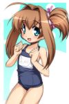  green_eyes jewel_pet jewel_pet_tinkle jewelpet_(series) jewelpet_tinkle kanno long_hair one-piece_swimsuit sakura_akari school_swimsuit side_ponytail swimsuit 