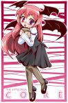  book head_wings headwings koakuma long_hair pantyhose red_eyes red_hair redhead sukiyo touhou wings 