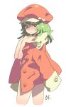  bf&#039;s_ok_farm bf._(sogogiching) green_hair hat jacket monogatari_(series) sengoku_nadeko solo 