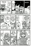  chen comic hard_translated monochrome shikieiki_yamaxanadu touhou translated watatsuki_no_toyohime watatsuki_no_yorihime yakumo_ran yakumo_yukari 