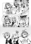  4girls comic highres kawashiro_nitori monochrome multiple_girls mystia_lorelei rumia touhou translation_request wriggle_nightbug zounose 