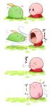  azuma_minatsu comic crossover eating gulpin kirby kirby_(series) no_humans pokemon pokemon_(creature) pupipo! silent_comic 