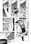  1girl comic doll highres kirisame_marisa monochrome touhou translation_request zounose 