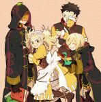  2boys 2girls ^_^ animal animal_on_head apron bangs belt black_gloves black_hair blonde_hair blush book boots brother_and_sister buttons circlet closed_eyes corset dread dropping eudes_(fire_emblem) eyes family father_and_daughter father_and_son fingerless_gloves fingernails fire_emblem fire_emblem:_kakusei frilled_apron frog fur_trim gloves grabbing green_eyes guttary hair_between_eyes hand_over_eye hand_over_face height_difference holding holding_animal hooded_jacket husband_and_wife kneehighs leaning leaning_forward liz_(fire_emblem) long_sleeves mark_(fire_emblem) mother_and_daughter mother_and_son multiple_boys multiple_girls my_unit nintendo open_mouth pants parted_bangs polka_dot polka_dot_background princess puffy_sleeves scared short_hair short_sleeves siblings side_slit snake standing_on_one_leg sweat tears teeth twintails wavy_hair wide_sleeves yellow_gloves 