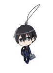  1boy black_eyes black_hair chibi jianmo_sl keychain kirito male school_uniform short_hair sword_art_online 