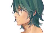  1boy close-up ebippoid expressionless green_hair highres kill_la_kill male portrait sanageyama_uzu scar solo 