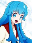  1girl bakusai blue_eyes blue_hair happinesscharge_precure! long_hair payot precure school_uniform shirayuki_hime smile solo 