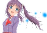 1girl blue_eyes h.i.t_(59-18-45) hiradaira_chisaki long_hair nagi_no_asukara purple_hair school_uniform side_ponytail 