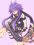  1boy claws folks_(nabokof) goede heterochromia male pants payot purple_background purple_hair red_eyes scarf single_elbow_glove solo spiky_hair tales_of_(series) tales_of_the_world_radiant_mythology_2 yellow_eyes 