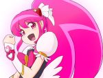  1girl aino_megumi bakusai cure_lovely happinesscharge_precure! heart long_hair looking_at_viewer magical_girl open_mouth pink_eyes pink_hair ponytail precure solo 