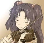  1girl blush clannad closed_eyes ichinose_kotomi instrument smile solo umanosuke violin 