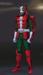  1boy antennae armor belt highres kamen_rider kamen_rider_v3 kamen_rider_v3_(series) makacoon male solo 