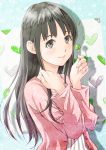  1girl black_hair candy heart kinoebi lips lollipop long_hair original shadow smile solo tagme 