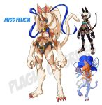  2girls animal_ears blue_eyes blue_hair cat_ears felicia fur fusion multiple_girls nadia_fortune plague_of_gripes scar skullgirls tail vampire_(game) white_hair 