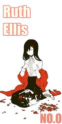  1girl bookcage boots closed_eyes flower gun hair_ornament hairclip handgun kagerou_project long_hair long_skirt pistol skirt tateyama_ayano weapon 