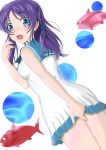  1girl blue_eyes blue_hair h.i.t_(59-18-45) highres hiradaira_chisaki long_hair nagi_no_asukara sailor_dress school_uniform serafuku 