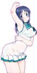  1girl \ blue_eyes blue_hair highres hiradaira_chisaki long_hair nagi_no_asukara sailor_dress sato_(sasasatotototo) school_uniform zipping 