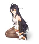  1girl ahoge ara_han black_hair breasts dress elsword kuro_(kuronell) legs long_hair looking_at_viewer open_mouth pantyhose simple_background sitting solo tagme very_long_hair white_background yellow_eyes 
