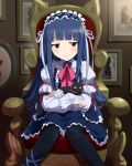  1girl artist_request blue_hair cat dress headdress idolmaster idolmaster_cinderella_girls lolita_fashion long_hair official_art pantyhose pink_eyes sajou_yukimi sitting smile tagme 