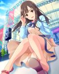  1girl artist_request brown_eyes brown_hair idolmaster idolmaster_cinderella_girls long_hair mizumoto_yukari official_art tagme 