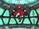  1girl armored_core azuki_(azuki-taste) blue_eyes bow cirno hair_bow looking_at_viewer m.u.g.e.n mecha_musume nineball_seraph redhead short_hair smile solo touhou 