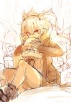  bag baguette bread crumbs_on_face eating fingerless_gloves food glasses gloves jacket kantai_collection makura-ko_(nacoll) musashi_(kantai_collection) paper_bag sketch solo_focus twintails
bread_in_mouth 