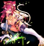  1girl animal_ears breasts cat_ears cat_tail knife looking_at_viewer original redhead solo tagme tail violet_eyes yam2344 