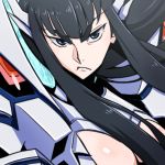  1girl armor black_hair blue_eyes face frown junketsu kill_la_kill kiryuuin_satsuki long_hair serious solo yazwo 