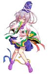  1girl alphes_(style) blush dairi grey_hair hand_to_own_mouth hat highres long_hair long_sleeves mononobe_no_futo parody ponytail ribbon shirt skirt sleeves_past_wrists solo style_parody tears torn_clothes touhou wide_sleeves 