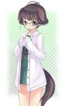  androgynous bad_id bottomless dog_tail glasses idolmaster idolmaster_dearly_stars tail tiurin trap 