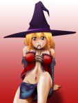  blue_eyes breasts hat long_hair original silver_cats_devil solo witch witch_hat 