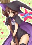 brown_eyes brown_hair cape crossdressing crossdressinging gloves halloween hat little_busters! little_busters!! masayu naoe_riki short_hair tears thigh-highs thighhighs trap witch_hat 