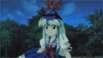  ? aki_eda animated animated_gif annoyed artist_request blush_stickers bow brown_eyes cloud dress forest gif hair_bow hat kamishirasawa_keine long_hair nature night night_sky official_style oota_jun'ya_(style) parody short_sleeves sky solo style_parody touhou touhou_anime_project tree 