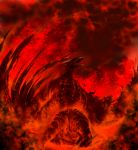  fire godzilla_(series) kaiju kaijuu monster red rodan smoke 