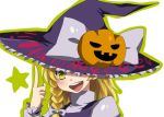  halloween hat kirisame_marisa kuzumiya_yuyu open_mouth touhou 