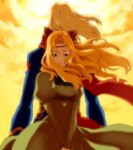  blonde_hair cat_ears circlet dress long_hair matsukaze_yukiji oversized_limbs scarf sunset tengen_toppa_gurren_lagann tsuuma viral yuutu 