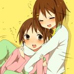  hirasawa_ui hirasawa_yui hug k-on! multiple_girls orange_(bibiko) siblings sisters 